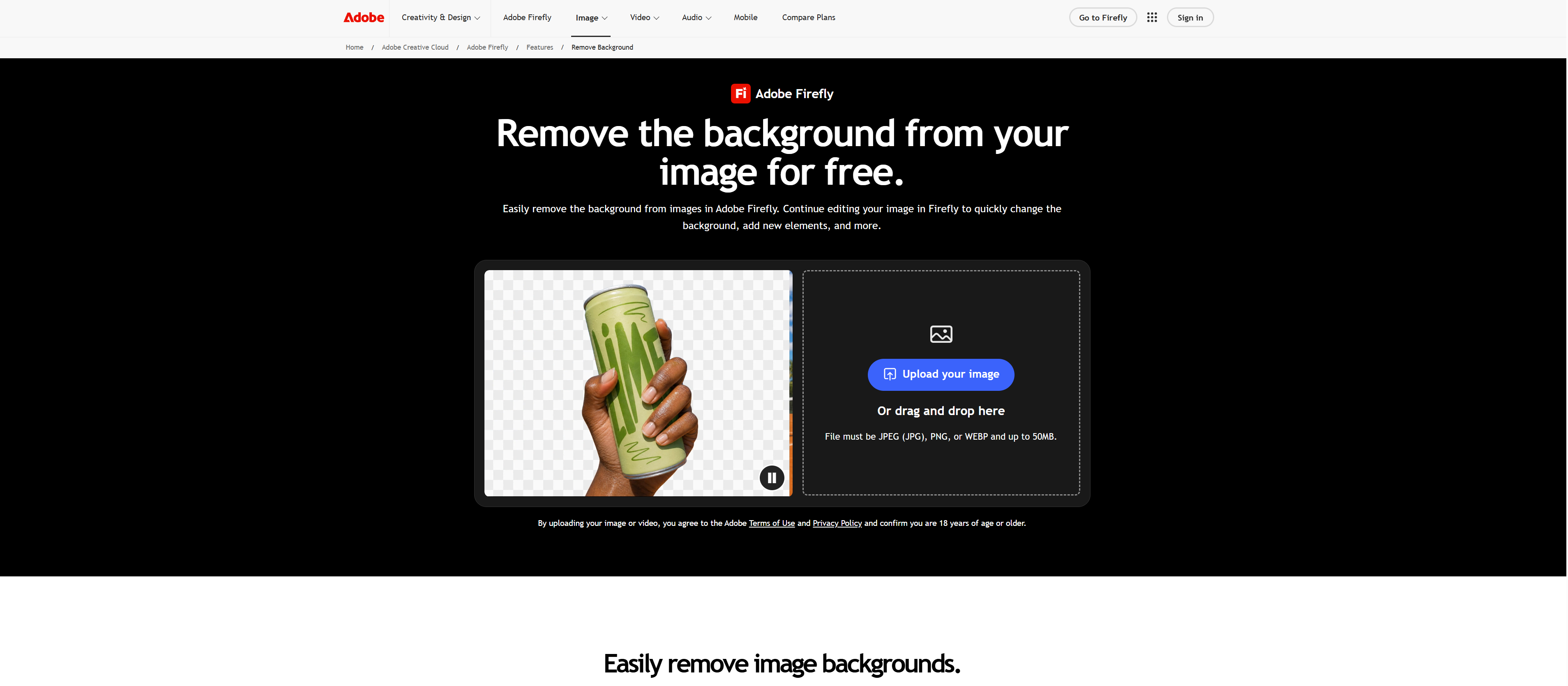 Adobe Firefly AI Background Remover - AItrendytools